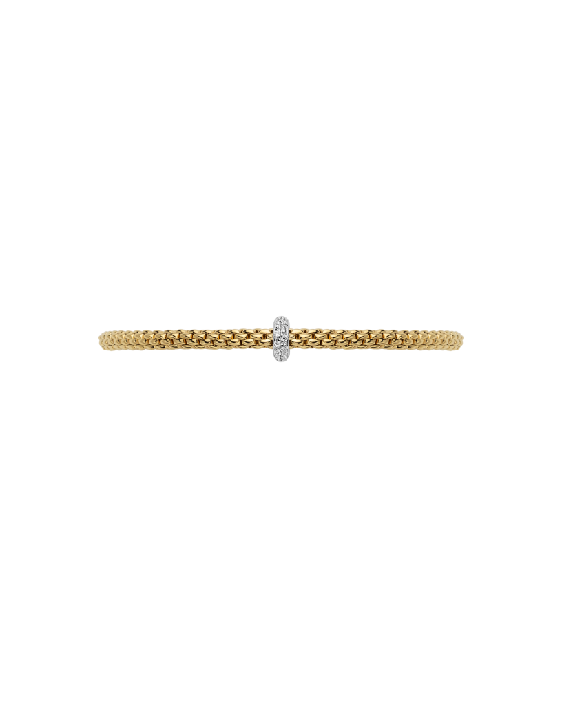 Fope's 18K Yellow Gold Prima Flex'it Diamond Bracelet