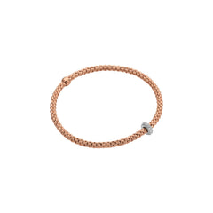 Fope's 18K Rose Gold Prima Flex'it Diamond Bracelet