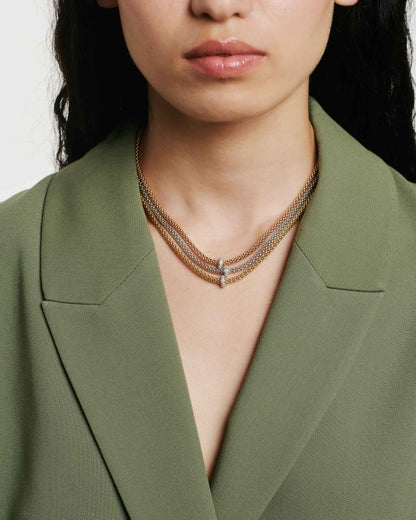 Fope's 18K Rose Gold Prima Rope Diamond Necklace