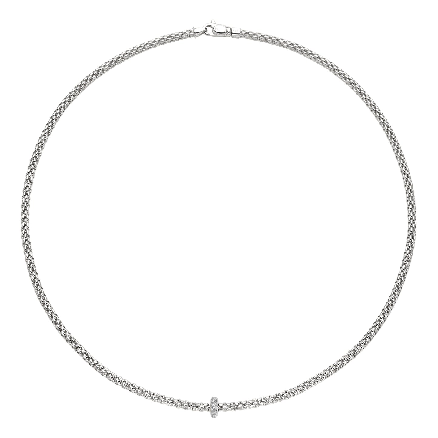 Fope's 18K White Gold Prima Rope Diamond Necklace