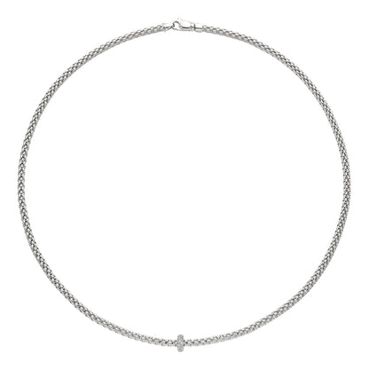 Fope's 18K White Gold Prima Rope Diamond Necklace