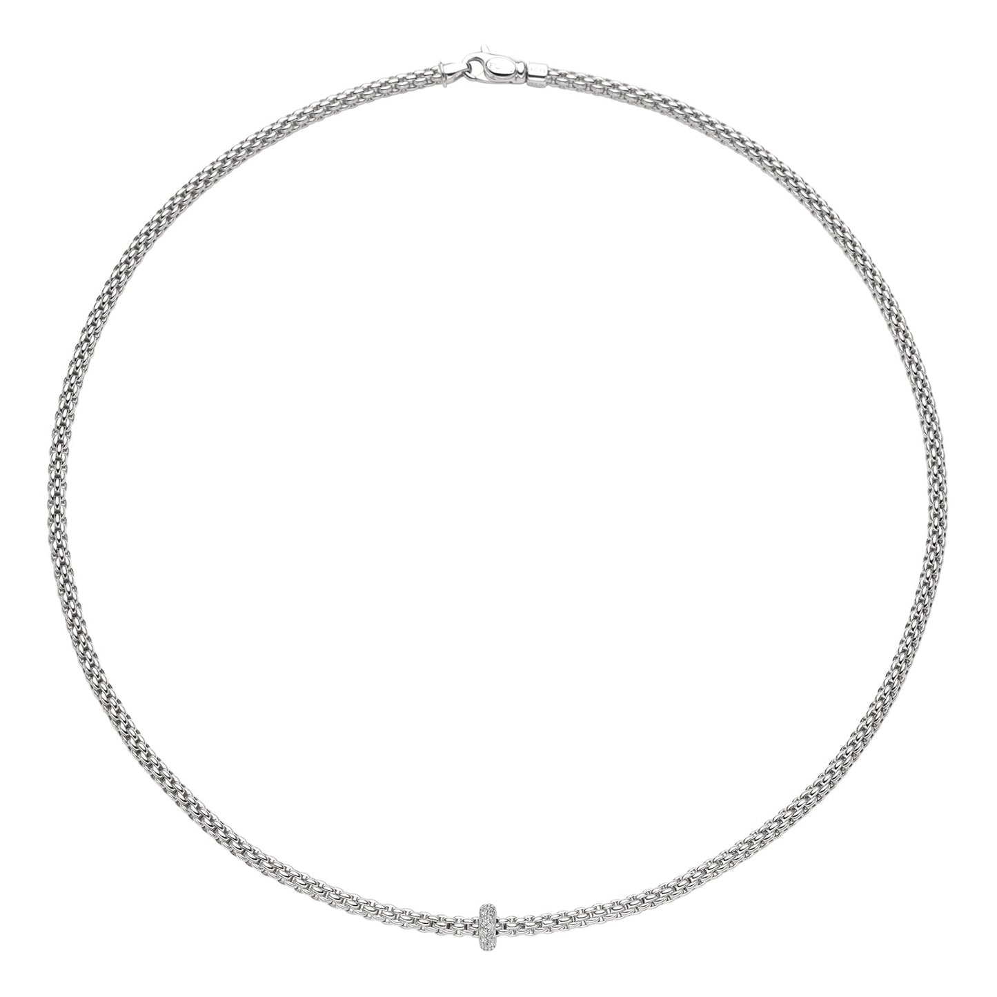 Fope's 18K White Gold Prima Rope Diamond Necklace