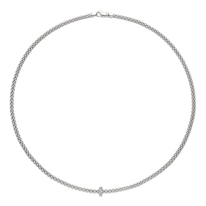 Fope's 18K White Gold Prima Rope Diamond Necklace