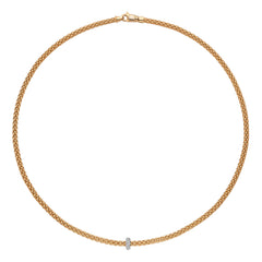 Fope's 18K Yellow Gold Prima Rope Diamond Necklace