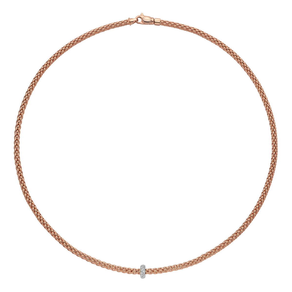 Fope's 18K Rose Gold Prima Rope Diamond Necklace