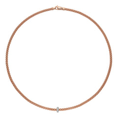 Fope's 18K Rose Gold Prima Rope Diamond Necklace