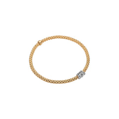 Fope's 18K Yellow Gold Multi-rondel Prima Diamond Bracelet