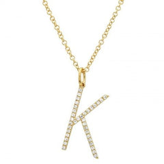 Jai's 14K Yellow Gold Diamond Initial K Necklace