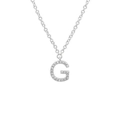 Jai's 14K White Gold Diamond Initial G Necklace