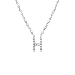 Jai's 14K White Gold Diamond Initial H Necklace