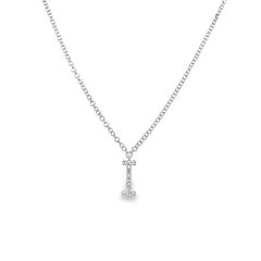 Jai's 14K White Gold Diamond Initial I Necklace