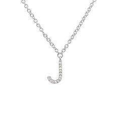Jai's 14K White Gold Diamond Initial J Necklace