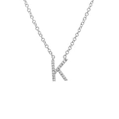 Jai's 14K White Gold Diamond Initial K Necklace