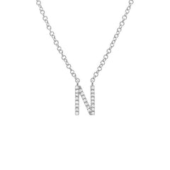 Jai's 14K White Gold Diamond Initial N Necklace