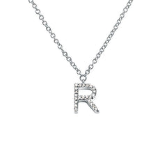 Jai's 14K White Gold Diamond Initial R Necklace