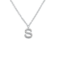 Jai's 14K White Gold Diamond Initial S Necklace
