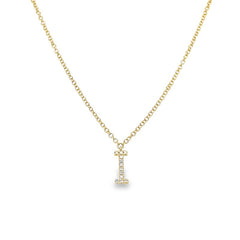 Jai's 14K Yellow Gold Diamond Initial I Necklace