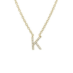 Jai's 14K Yellow Gold Diamond Initial K Necklace