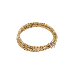 Fope's 18K Yellow Gold Tri-strand Prima Diamond Bracelet