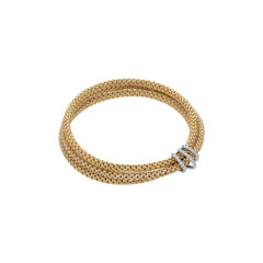 Fope's 18K Yellow Gold Tri-strand Prima Diamond Bracelet