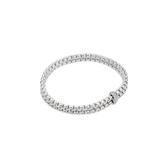Fope's 18K White Gold Two-strand Eka Diamond Bracelet