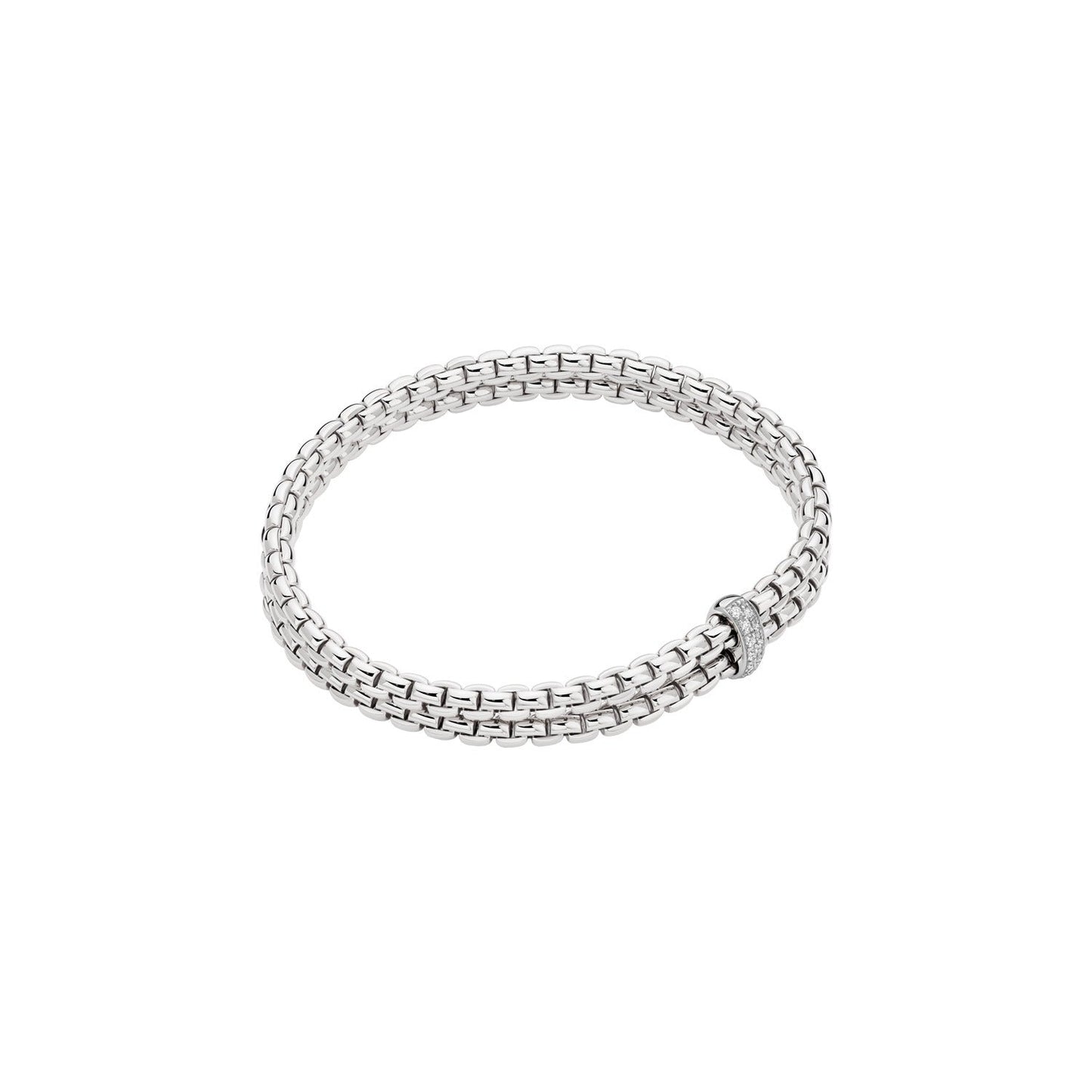Fope's 18K White Gold Two-strand Eka Diamond Bracelet