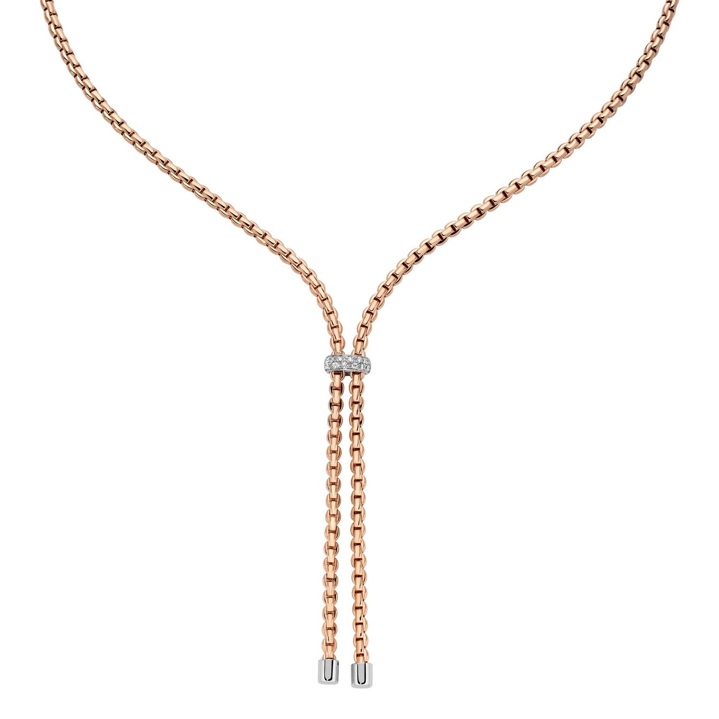 Fope's 18K Rose Gold Two-strand Eka Rope Diamond Necklace