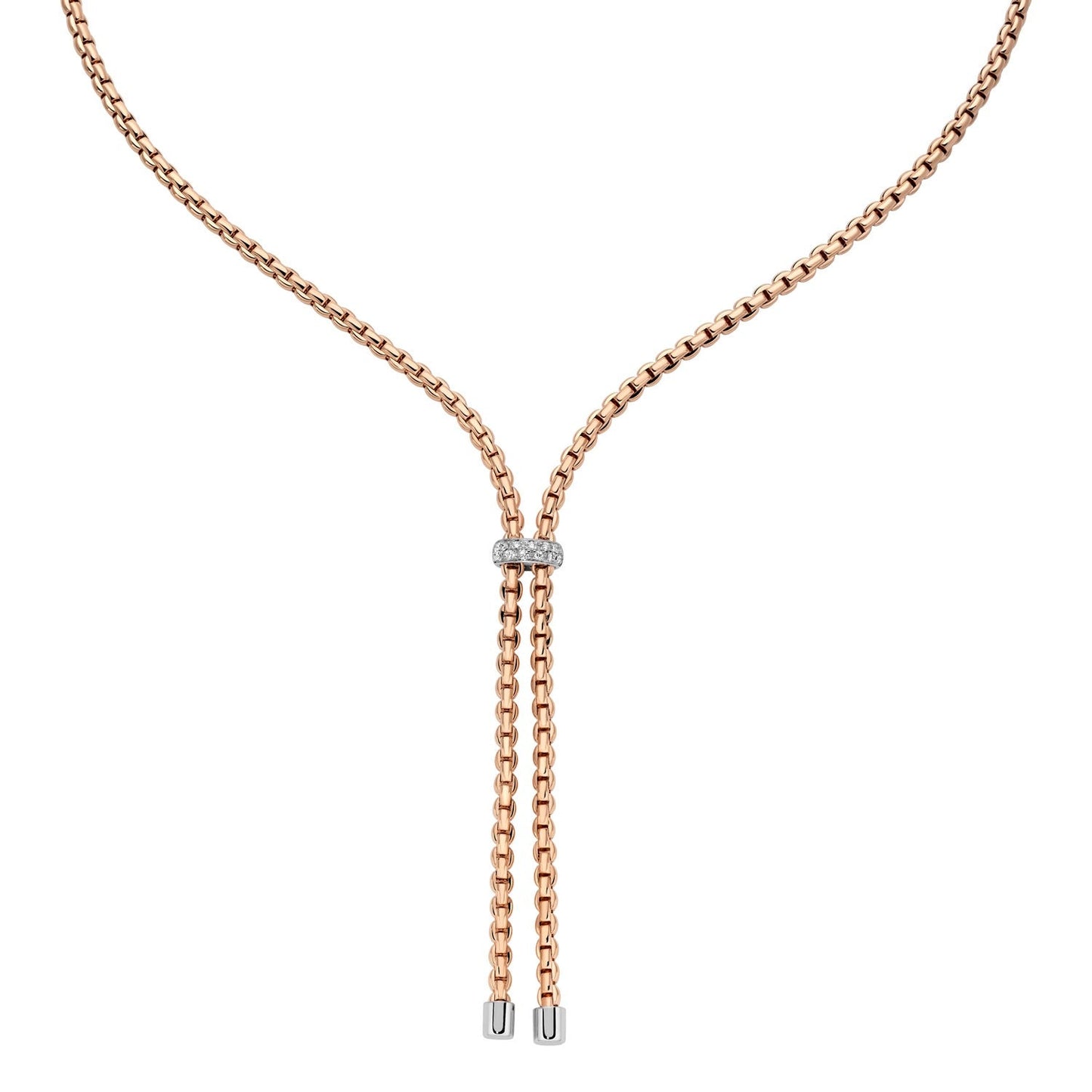 Fope's 18K Rose Gold Two-strand Eka Rope Diamond Necklace