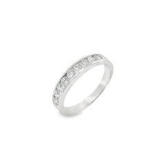 Jai's 14K White Gold 0.5-carat Semi-pave Diamond Ring