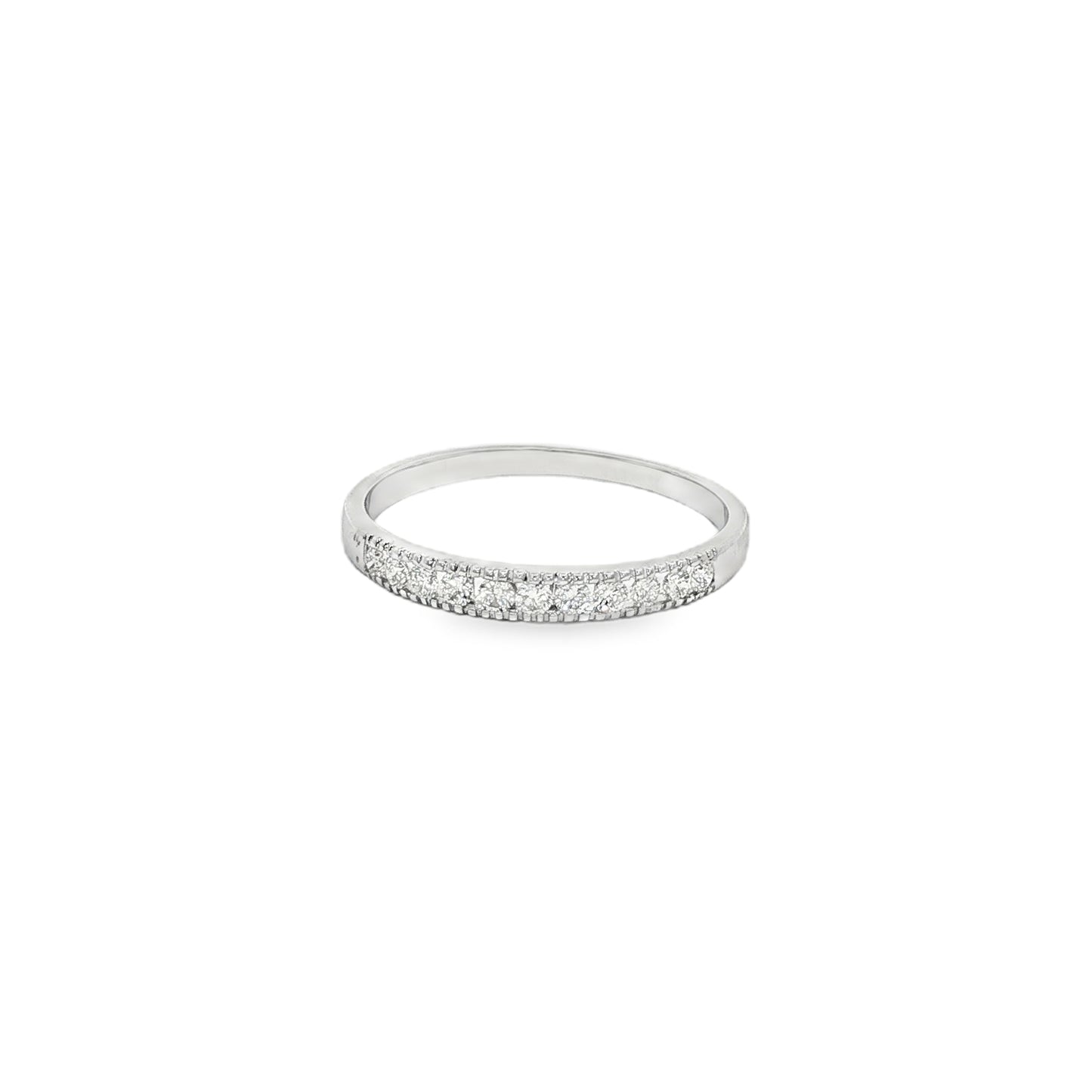 Jai's 14K White Gold 0.2-carat Diamond Semi-pave Ring