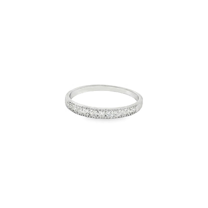 Jai's 14K White Gold 0.2-carat Diamond Semi-pave Ring