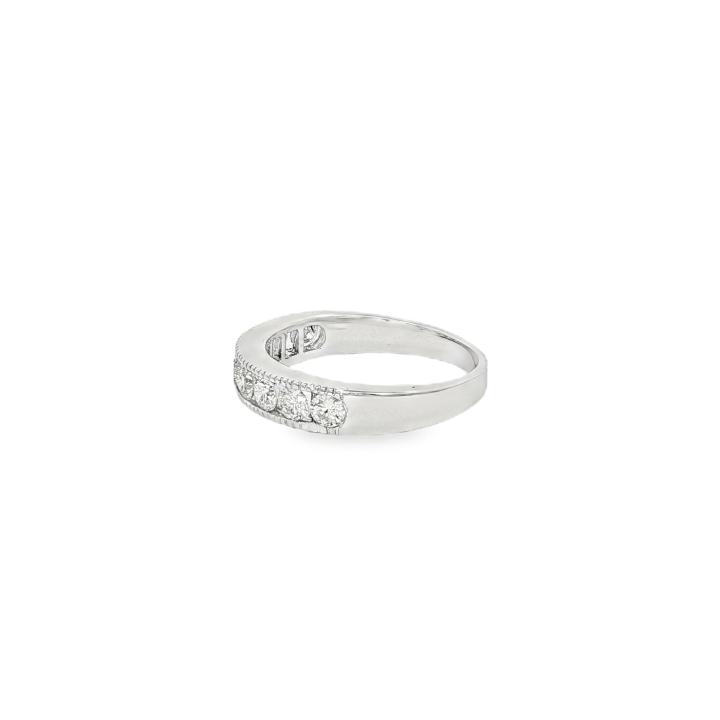 Jai's 14K White Gold 0.7-carat Diamond Semi-pave Ring