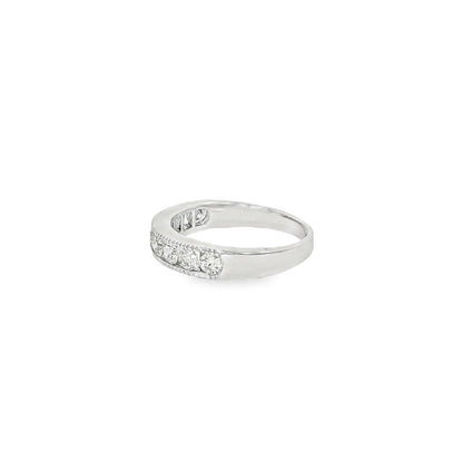 Jai's 14K White Gold 0.7-carat Diamond Semi-pave Ring