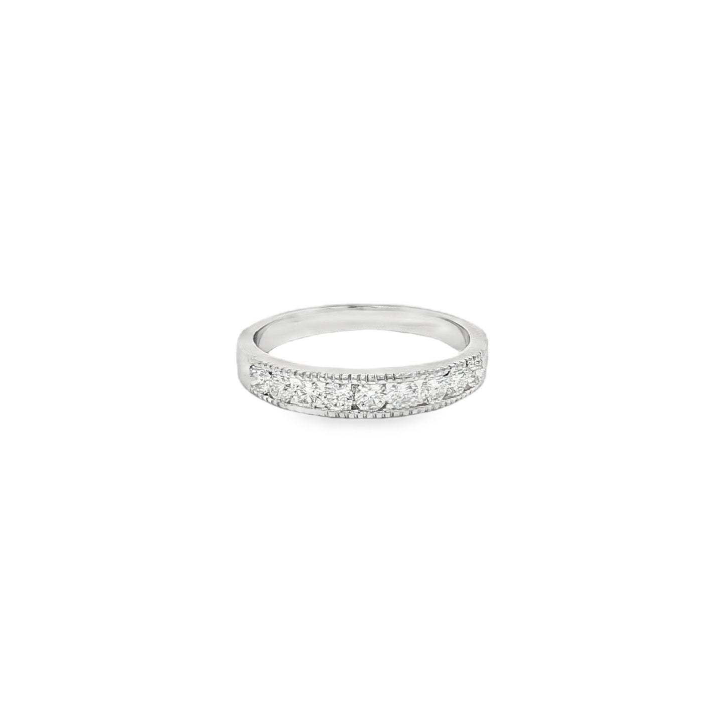 Jai's 14K White Gold 0.5-carat Diamond Semi-pave Ring