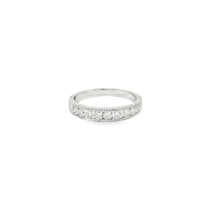 Jai's 14K White Gold 0.5-carat Diamond Semi-pave Ring