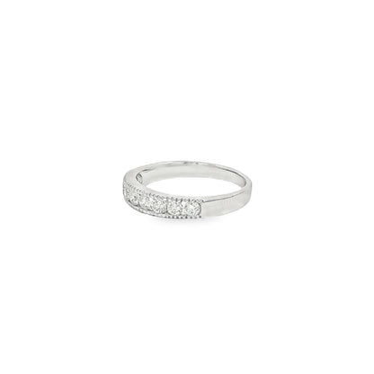 Jai's 14K White Gold 0.5-carat Diamond Semi-pave Ring