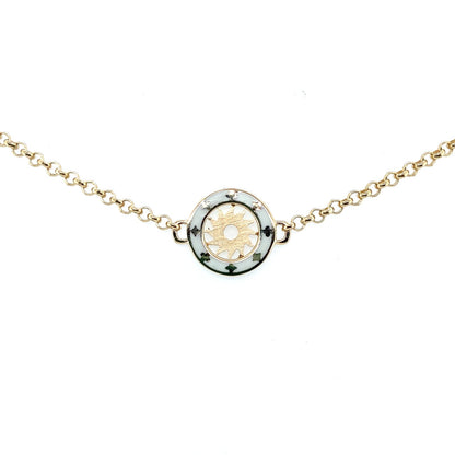 Jai's 14K Yellow Gold Reversible Turquoise & White Sun Anklet