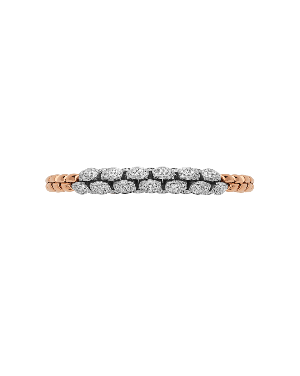 Fope's 18K Rose Gold Eka Flex'it Diamond-link Bracelet