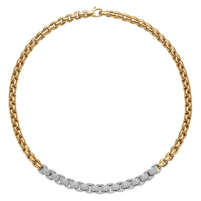 Fope's 18K Yellow Gold Eka Rope Diamond-link Necklace