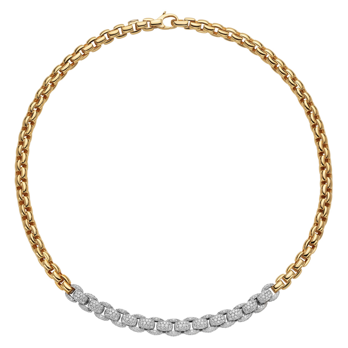 Fope's 18K Yellow Gold Eka Rope Diamond-link Necklace