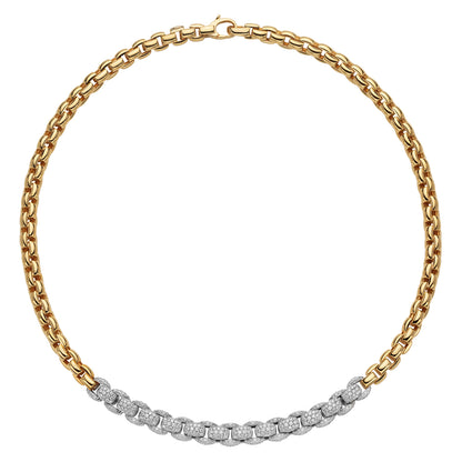 Fope's 18K Yellow Gold Eka Rope Diamond-link Necklace