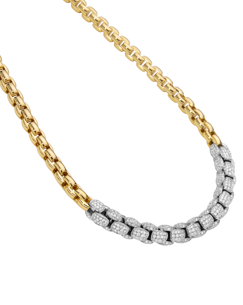 Fope's 18K Yellow Gold Eka Rope Diamond-link Necklace