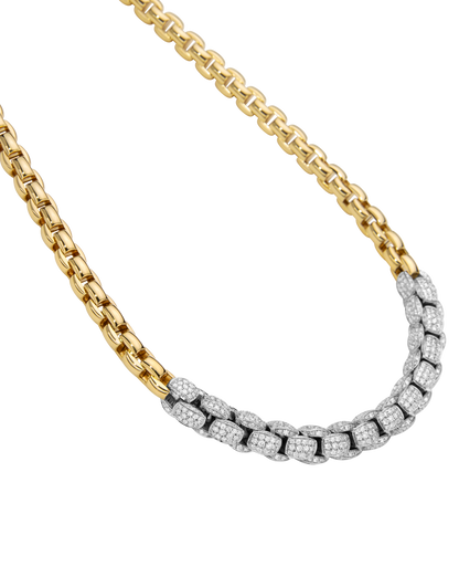 Fope's 18K Yellow Gold Eka Rope Diamond-link Necklace