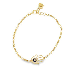 Jai's 14K Yellow Gold Hamsa Hand Bracelet
