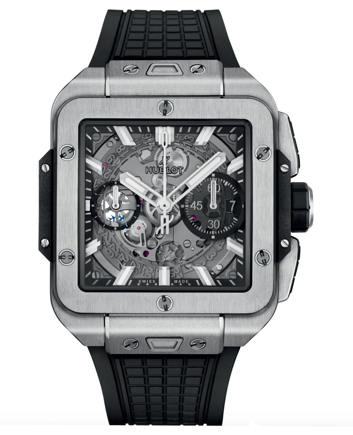 Hublot's Square Bang Unico Titanium with Skeleton Dial