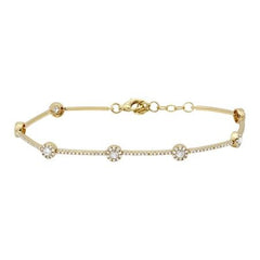 Jai's 14K Yellow Gold Seven-station Diamond Bangle