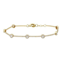 Jai's 14K Yellow Gold Seven-station Diamond Bangle