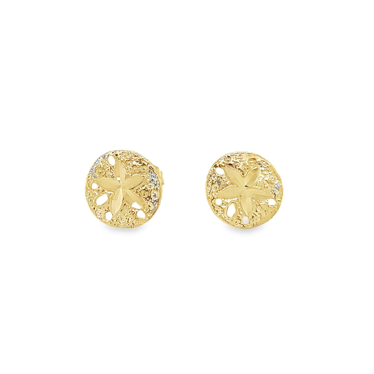 Jai's 14K Yellow Gold Sand Dollar Studs