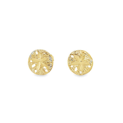 Jai's 14K Yellow Gold Sand Dollar Studs