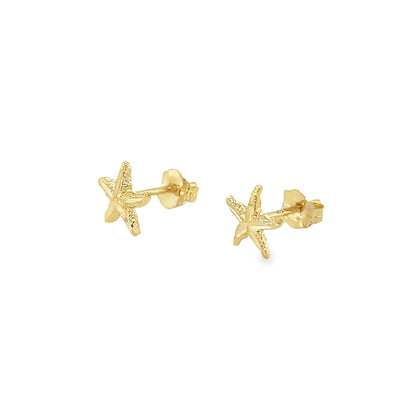 Jai's 14K Yellow Gold Starfish Studs